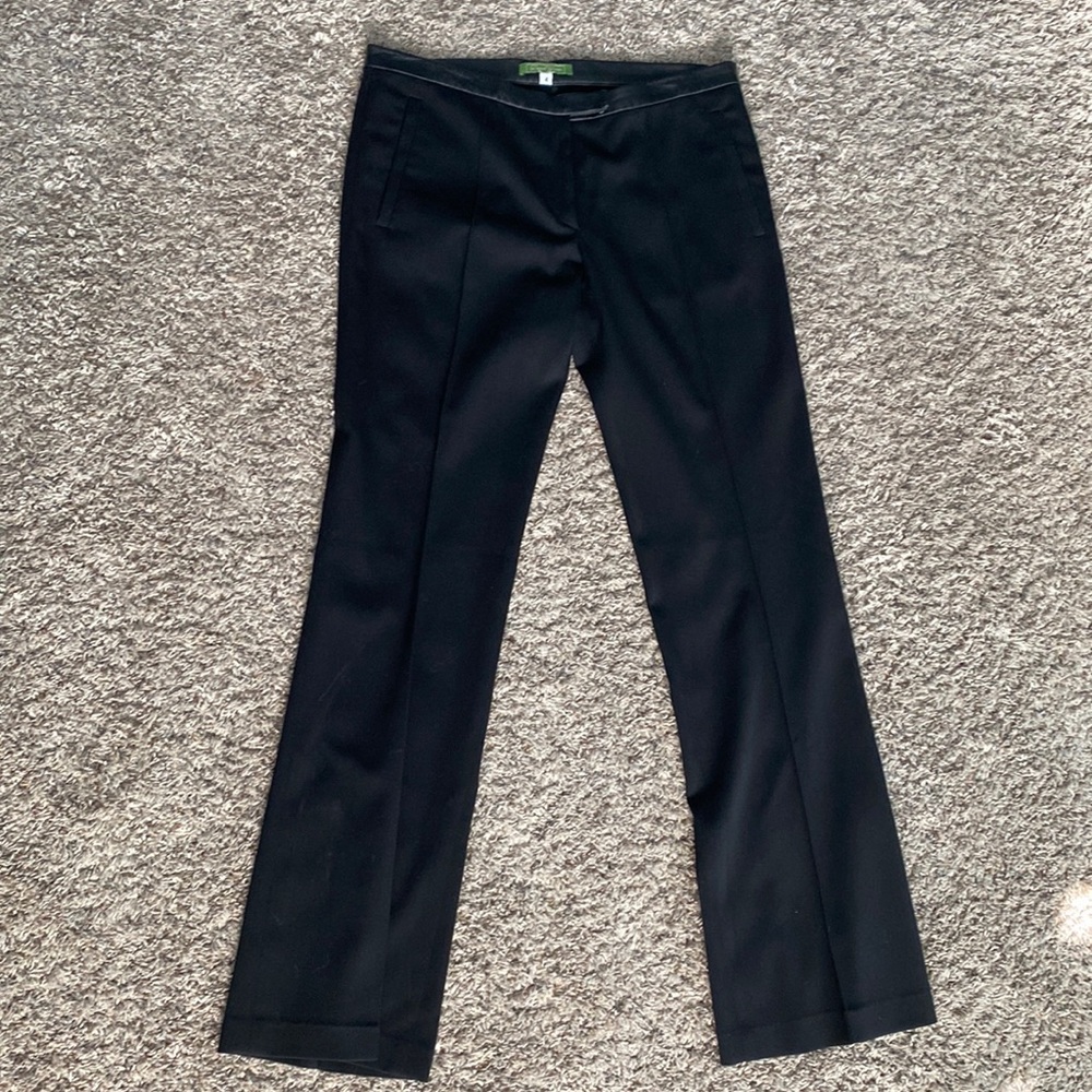 low rise derek green black slacks cropped